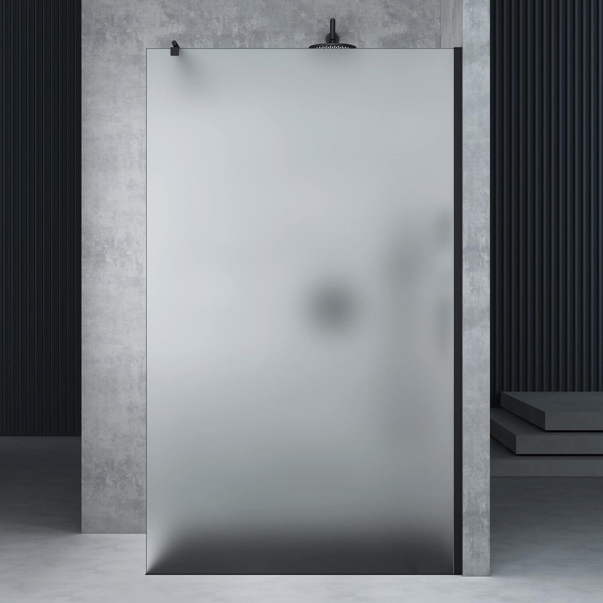 glasvilla Box Doccia Walk-In in Vetro 8mm Parete Doccia in Vetro di Sicurezza ESG con Rivestimento Nano Braccio di Sostegno BRAM1&BRAM3 Bremen1