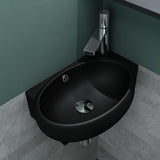 glasvilla Lavabo da Appoggio 42X28X15cm Lavabo Bagno Sospeso Lavandino Bagno in Ceramica con Nano Rivestimenti Brüssel001