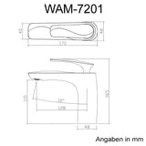 glasvilla Rubinetto Miscelatore Monocomando Rubinetto Bagno per Lavabo Bidet Lavandino WAM-7201