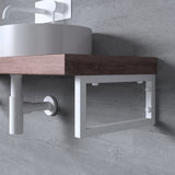 Supporto da parete Glasvilla Design in acciaio inox per lavabo, 3 pezzi, WH01