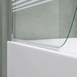 Parete doccia glasvilla per vasca da bagno Parete vasca pieghevole 180° in vetro di sicurezza con divisorio per vasca NANO 90x140cm Supporto per vasca Cortona112