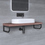 Supporto da parete Glasvilla Design in acciaio inox per lavabo WH03