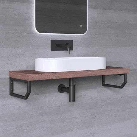 Supporto da parete Glasvilla Design in acciaio inox per lavabo WH03