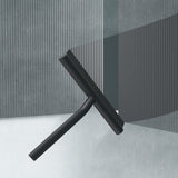 Tergivetro per doccia Glasvilla nero opaco con gancio incluso, tergivetro in silicone 19x21 cm (LxP) tergivetro per finestre del bagno