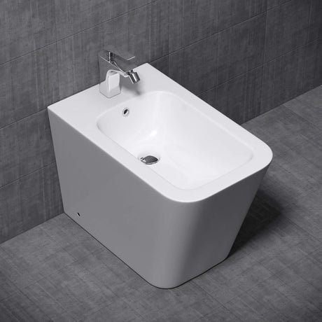 glasvilla Sanitari Bidet Sospeso in Ceramica Superficie Antisporco Sanitari Bagno Bianco