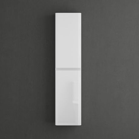 glasvilla Mobile Bagno Colonna con 2 Ante e 4 Vani Mobiletto Alto da Bagno Multiuso 35x20 cm, Armadietto Colonna per Bagno Lucca