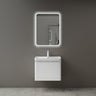 glasvilla Mobile Bagno Sospeso Mobile da Bagno con Cassetto a Chiusura Soft Close e Lavabo da Marmo fuso, Ancona