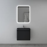 glasvilla Mobile Bagno Sospeso Mobile da Bagno con Cassetto a Chiusura Soft Close e Lavabo da Marmo fuso, Ancona