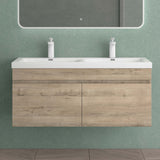 glasvilla Mobile Bagno Sospeso Mobili da Bagno con Lavabo da Marmo fuso, Botanica
