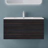 glasvilla Mobile Bagno Sospeso con Lavabo Mobiletto da Bagno con 2 Cassetti e Lavabo da Marmo Fuso Paestum