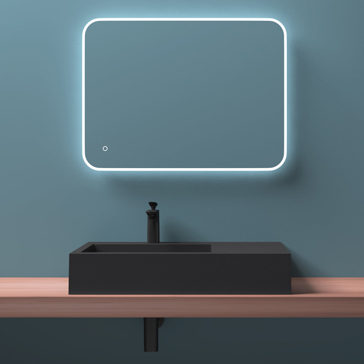 glasvilla Lavabo da Appoggio da Marmo Fuso Lavabo Bagno Sospeso Lavandino Bagno Rettangolare Col11