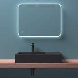 glasvilla Lavabo da Appoggio da Marmo Fuso Lavabo Bagno Sospeso Lavandino Bagno Rettangolare Col11