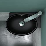 glasvilla Lavabo da Appoggio 42X28X15cm Lavabo Bagno Sospeso Lavandino Bagno in Ceramica con Nano Rivestimenti Brüssel001