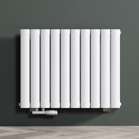 Radiatore da bagno Glasvilla, attacco centrale piatto e attacco laterale, pannello radiante per riscaldamento bagno, strato singolo in acciaio FV