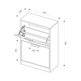 glasvilla Scarpiera Portascarpe 60x28x89cm, Porta Scarpe Armadio Scaffale Portascarpe per Ingresso Soggiorno, Camera da Letto Schuhschrank01