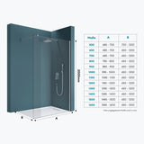 glasvilla Box Doccia Walk-In in Vetro di Sicurezza ESG con Rivestimento Nano Parete Doccia in Vetro 8mm Braccio di Sostegno BRAM1 & BRAM3 Bremen1K