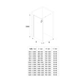 glasvilla Box Doccia Walk-In, Parete Doccia in Vetro 10mm ESG con Braccio di Sostegno e Rivestimento Nano Bremen2BL