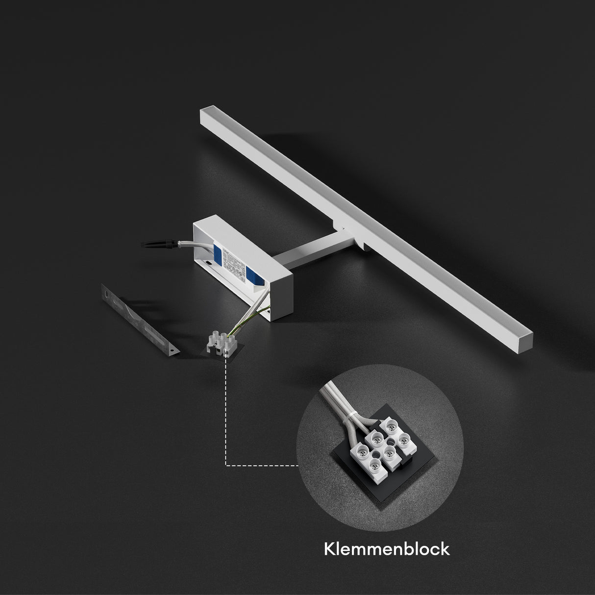 lampada da specchio a LED per bagno Glasvilla | Lampada da specchio, lampada da bagno 4000K | Ruotabile di 180°, 9W, radiosamente bello 