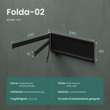 glasvilla Porta Asciugamani da Parete Portasciugamani con 3 Bracci Girevole a 180° Porta Asciugamani Adesivo da Parete per Bagno e Cucina Folda-02