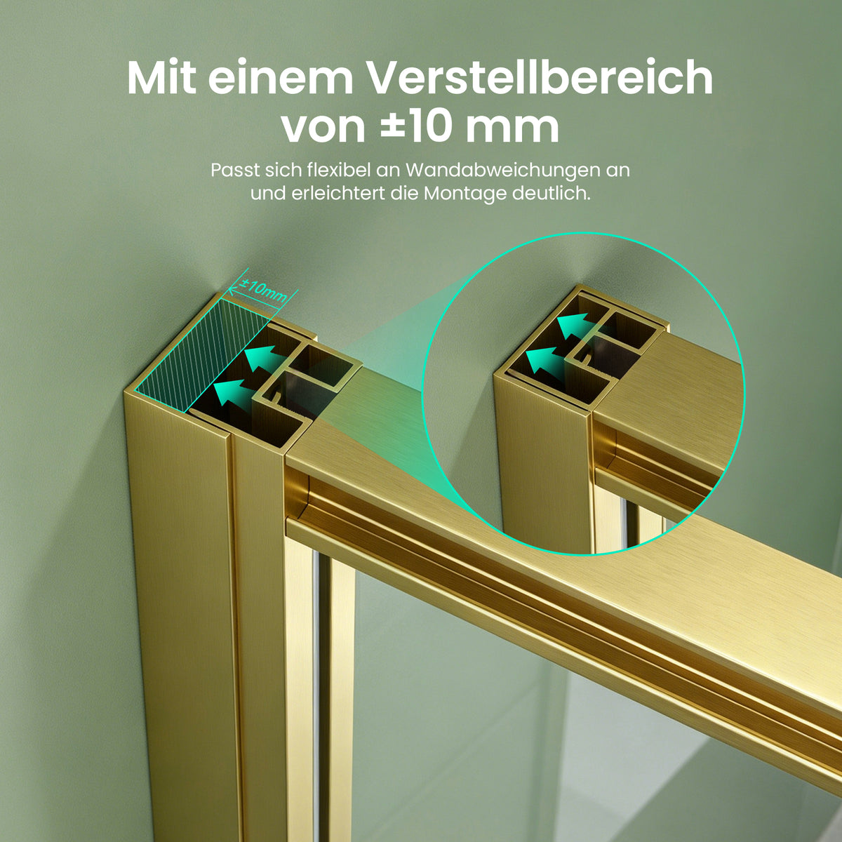 glasvilla Box Doccia Angolare, Vetro Temperato Trasparente 6mm con Rivestimento Nano, Profilo in Alluminio, Maniglia Inox, Cabina Doccia Reversibile, Ravenna69K
