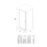 glasvilla Box Doccia in Vetro Trasparente 8 mm Box Doccia con Meccanismo Alza/Abbassa e Porta Girevole Box Cabina Doccia Angolare Ravenna36-Plus