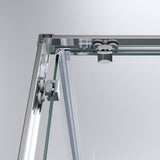 cabina de ducha glasvilla con puerta corredera doble puerta de ducha entrada de esquina vidrio templado efecto loto 6mm vidrio de seguridad ESG Ravenna16MS
