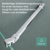 glasvilla Cabine de Douche en Verre de Sécurité 6mm avec Revêtement NANO Facile à Nettoyer Paroi de Douche Cloison de Douche R05K