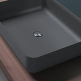 Lavabo Glasvilla da appoggio, lavabo rettangolare in ghisa minerale, zona lavabo, mobile lavabo Col812