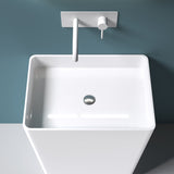 Lavabo da appoggio Glasvilla Design Col36 bianco in ghisa minerale, LTH: 60x42x80cm