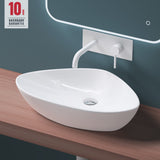 glasvilla Lavabo da Appoggio in Ceramica Lavandino Bagno Lavabo Bianco con Nano Rivestimenti Brüssel215