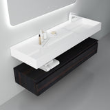 glasvilla Mobile Bagno Sospeso 150x48x25cm con Cassetti a Chiusura Soft-Close Mobile da Bagno con Lavabo da Marmo Fuso UP