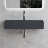 glasvilla Lavabo da Appoggio da Marmo Fuso Lavabo Bagno Sospeso Lavandino Bagno con Foro per la Rubinetteria Col6028