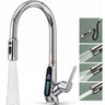Grifo de Cocina Glasvilla MS-8085 Extraíble 360° con 3 Modos de Chorro y Pantalla LED