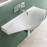 Glasvilla Design, Lavabo suspendido / de encimera Col816 en mineralguss blanco mate 80×37×22 cm