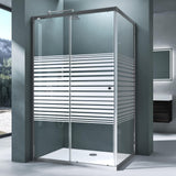 glasvilla Box doccia Angolare in Vetro, Cabina Bagno con Doppia Porta Scorrevole, Box Cabina Doccia in Vetro di Sicurezza ESG da 6 mm, Ravenna16MS