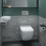glasvilla Lavabo da Appoggio 42X28X15cm Lavabo Bagno Sospeso Lavandino Bagno in Ceramica con Nano Rivestimenti Brüssel001