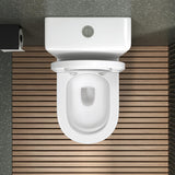 glasvilla Sanitari Bagno a Terra 36x63x82cm in Ceramica Sanitari Bagno con Soft Close Vaso Montaggio a Terra, Stand108T
