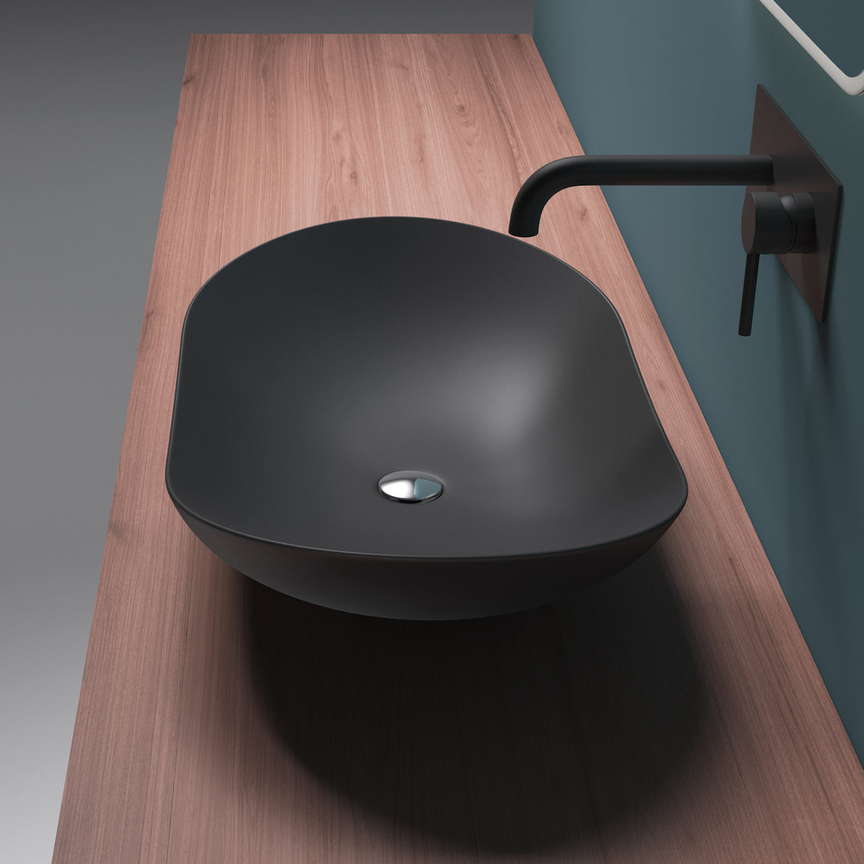 Lavabo da appoggio Glasvilla, lavabo da appoggio in ceramica con rivestimento nano Brüssel858