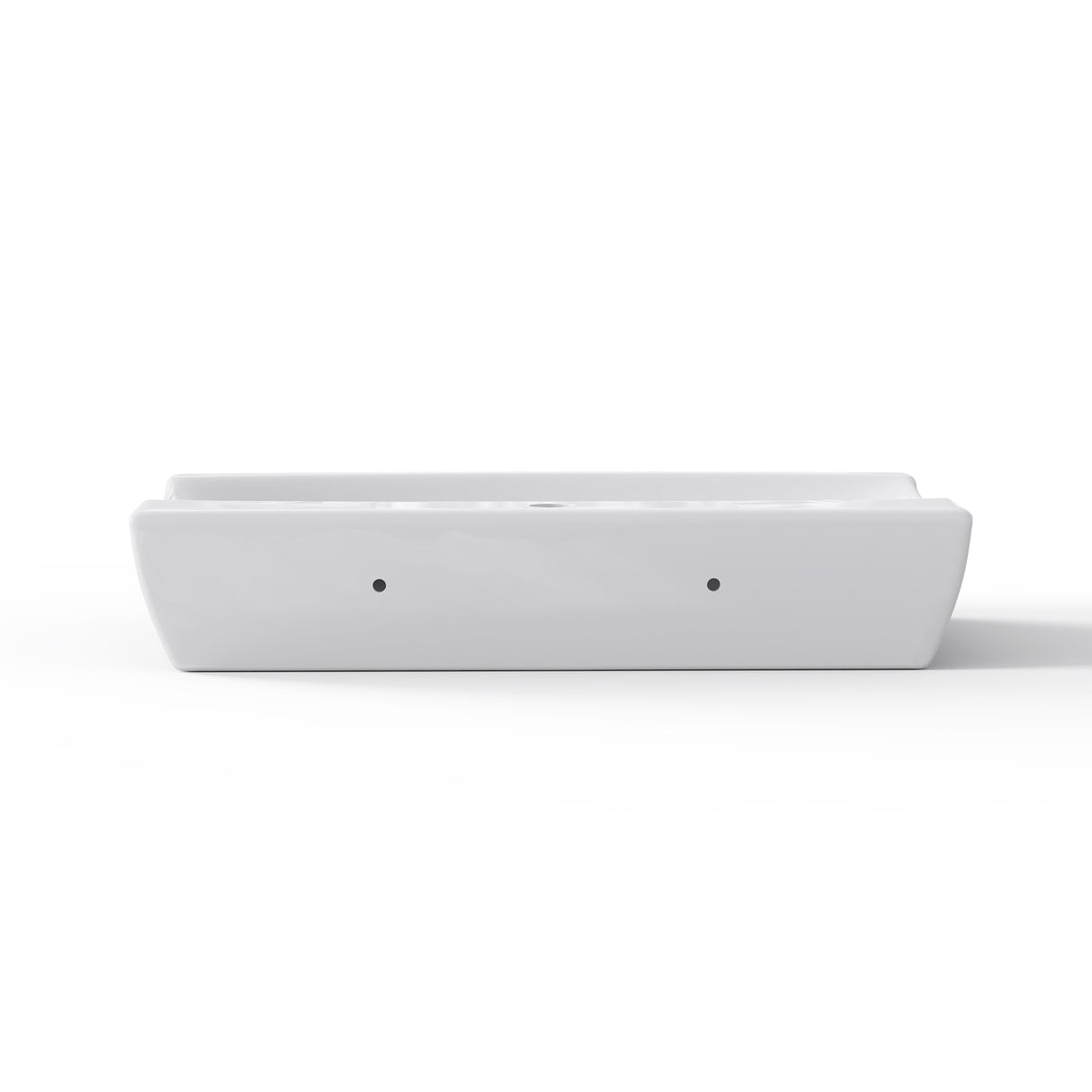 Lavabo Glasvilla, lavabo da appoggio, lavabo a parete, LTH: 63x40x12cm, bianco, in ceramica, con rivestimento nano, Brüssel890