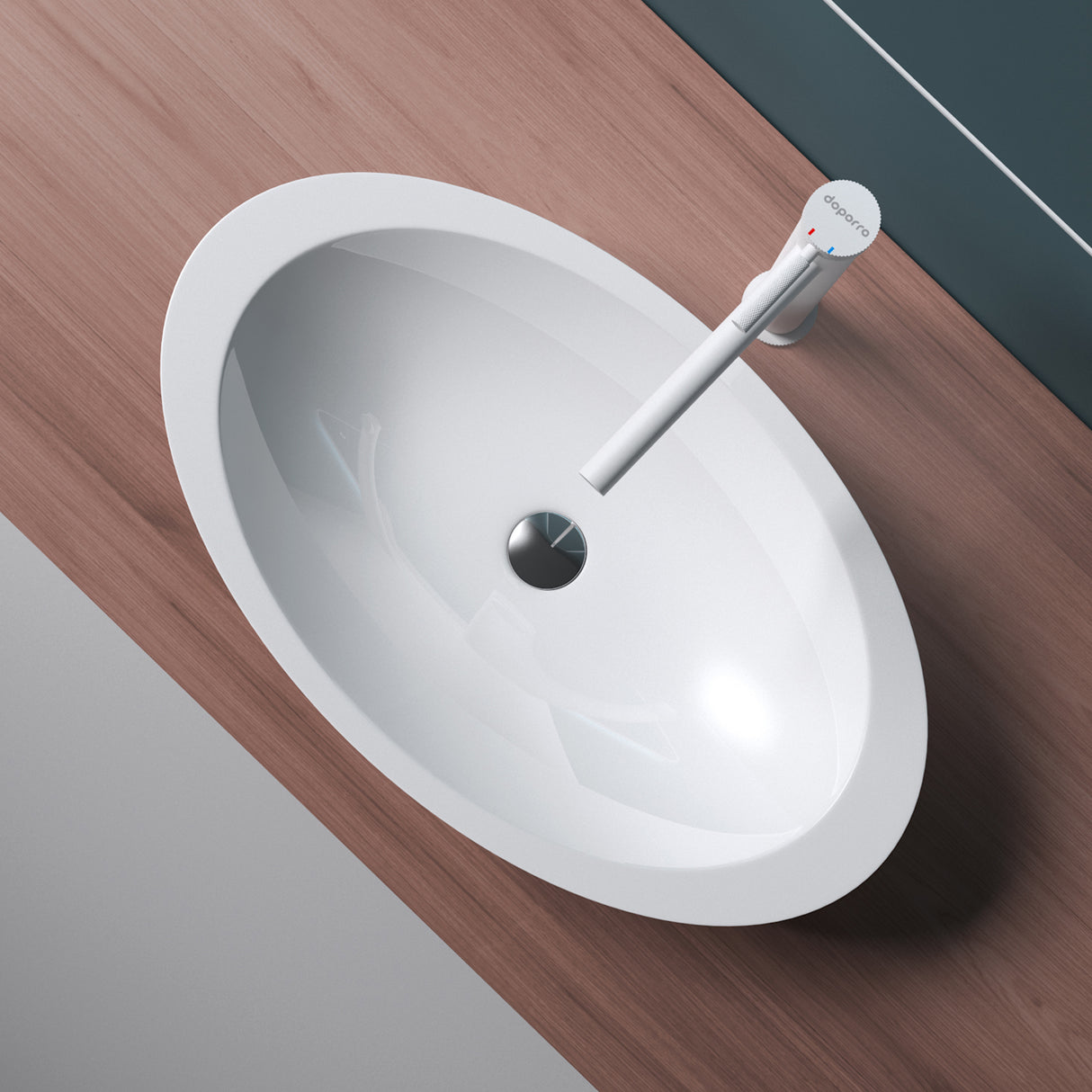 glasvilla Lavabo da Appoggio da Marmo Fuso Lavandino Bagno Ovale Col802