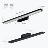 lampada da specchio a LED per bagno Glasvilla | Lampada da specchio, lampada da bagno 6000K | Applique a LED da 14W
