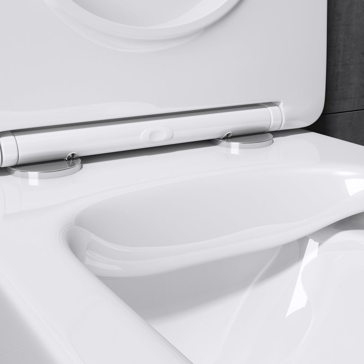 glasvilla Sanitari Bagno Sospeso in Ceramica Sanitari Bagno con Soft Close WC Sospeso Montaggio a Parete