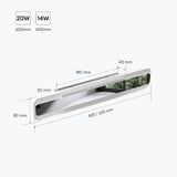 lampada da specchio a LED per bagno Glasvilla | Lampada da specchio, lampada da bagno 6000K | Applique a LED 9W con fascio di specchio 