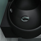 glasvilla Lavabo da Appoggio 42X28X15cm Lavabo Bagno Sospeso Lavandino Bagno in Ceramica con Nano Rivestimenti Brüssel001
