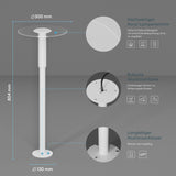 glasvilla luce da esterno ⌀300xH804mm IP65 luce da percorso esterna | Lampada da terra per giardino, lampada da giardino 3000K | Lampada da terra per esterni 6W StellaeLights 