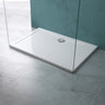 Glasvilla Design – Plato de ducha acrílico antideslizante rectangular Lucia (70–140 cm), montaje a ras de suelo
