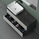 Set di mobili da bagno Glasvilla, mobile lavabo con 2 cassetti, lavabo normale incluso 