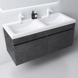 glasvilla Mobile Bagno Sospeso Mobili da Bagno con Lavabo da Marmo fuso, Botanica