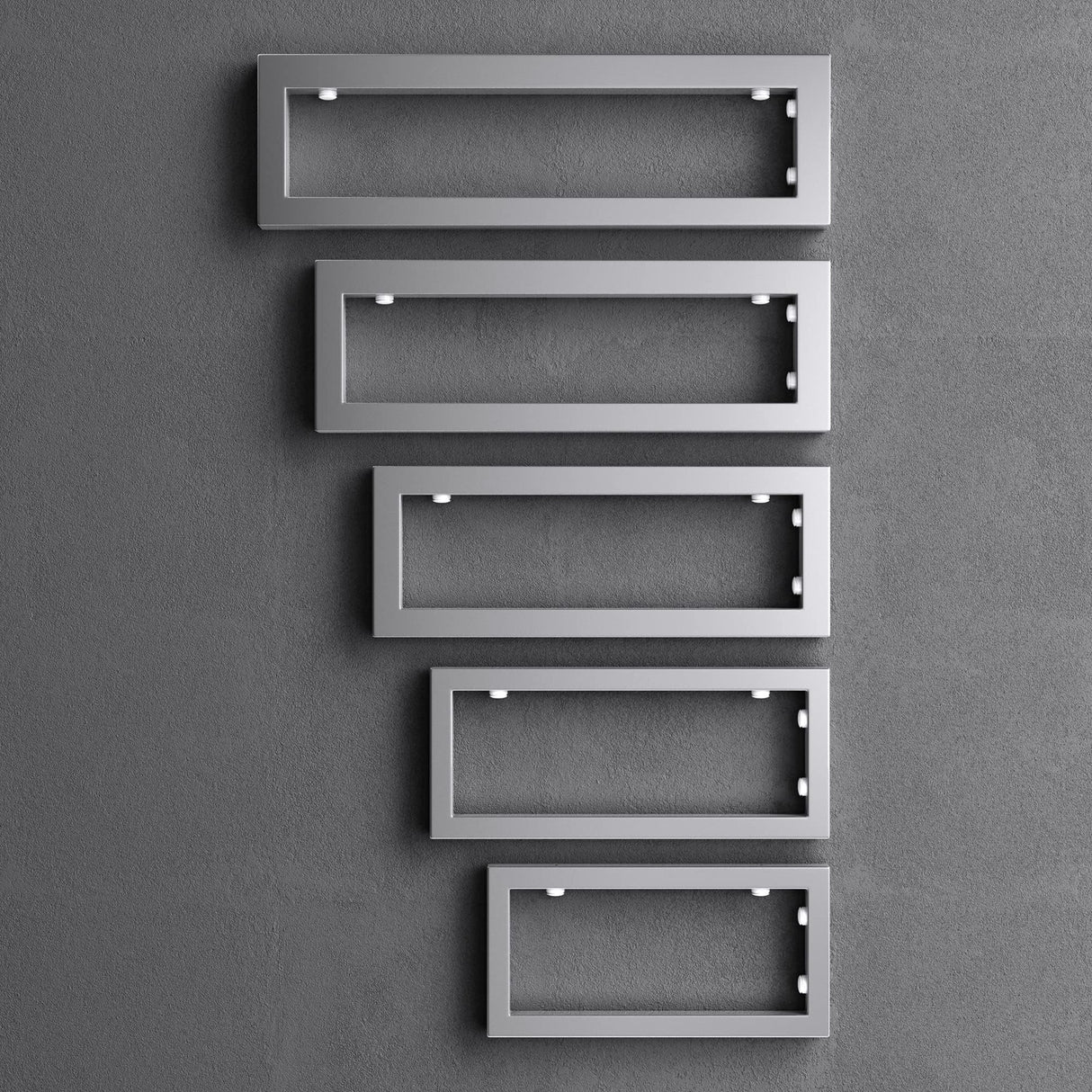 Supporto da parete Glasvilla Design in acciaio inox per lavabo, 3 pezzi, WH01