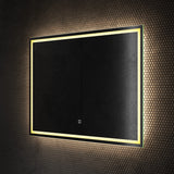 glasvilla Specchio da Bagno Appeso Specchio LED da Parete per Il Trucco Specchio da Bagno a LED con Interruttore Touch Anti-Appannamento Spiegel-02